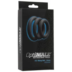 Optimale Lot de 3 Anneaux Silicone 10mm Gris